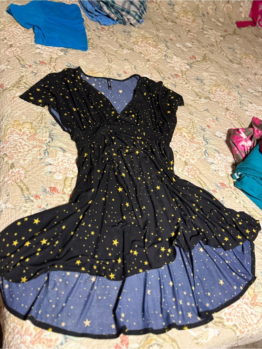 torrid Black Dress with Yellow Star Print